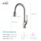 Kibi Cedar Single Handle Pull Down Kitchen Sink Faucet KKF2010BN - alternate 8